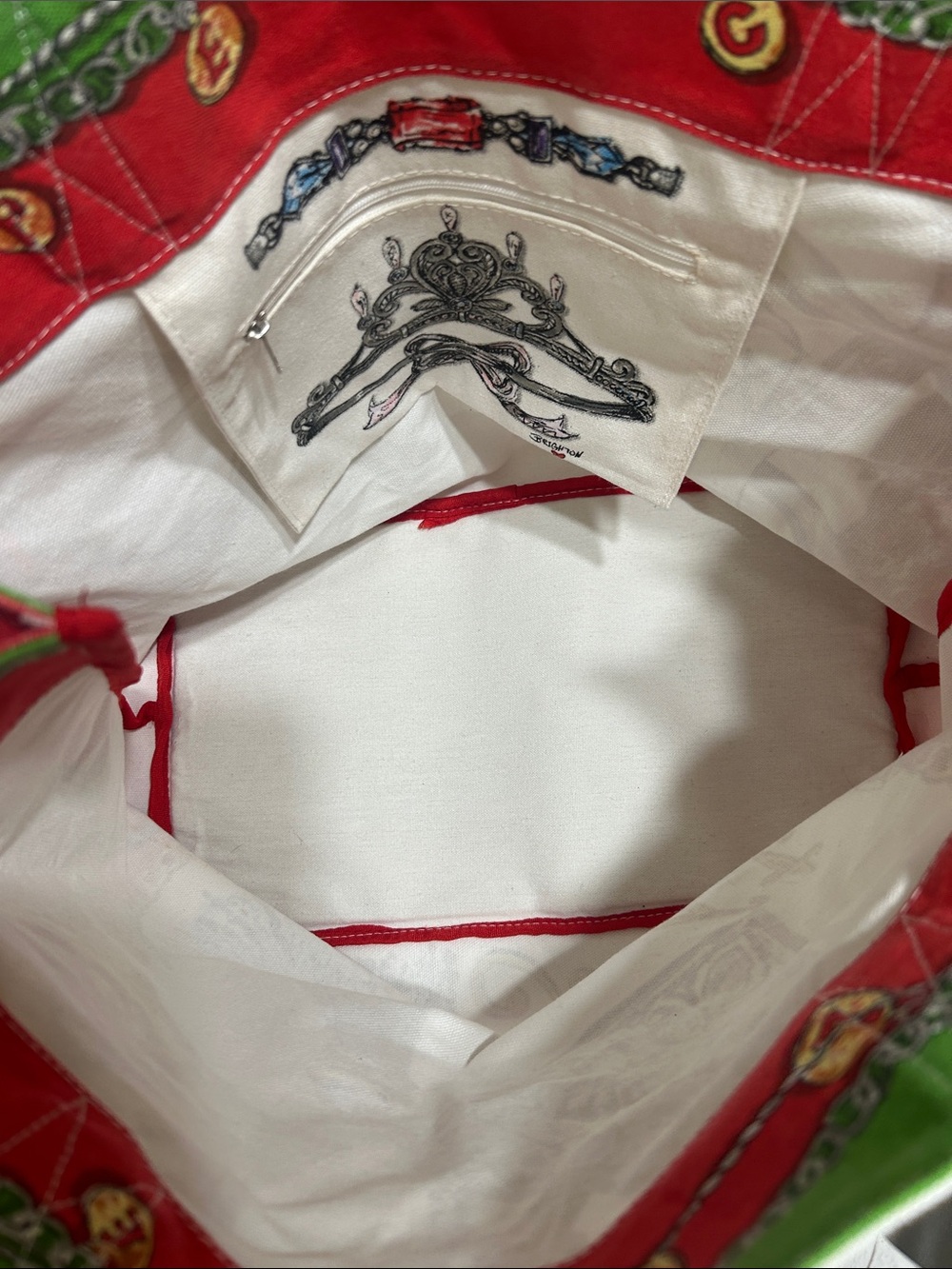 Brighton White and Red 'Love' Canvas Tote with Jeweled Graphic - Picture 11 of 12